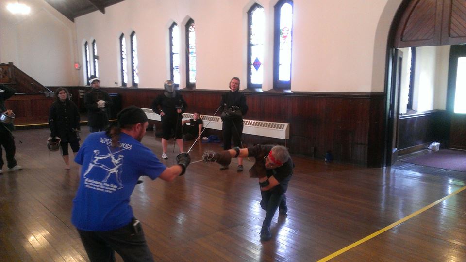 CSG's John O'Meara teaching Italian rapier in the style of Salvatore Fabris