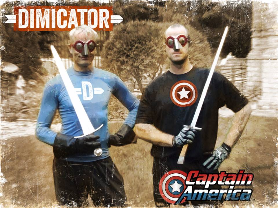Here is a rare collector's post card from the early days of HEMA superhero geekdom, showing the Dimicator and Captain America. At the time, critics were still undecided if the Dimicator was to become a superhero or supervillain.