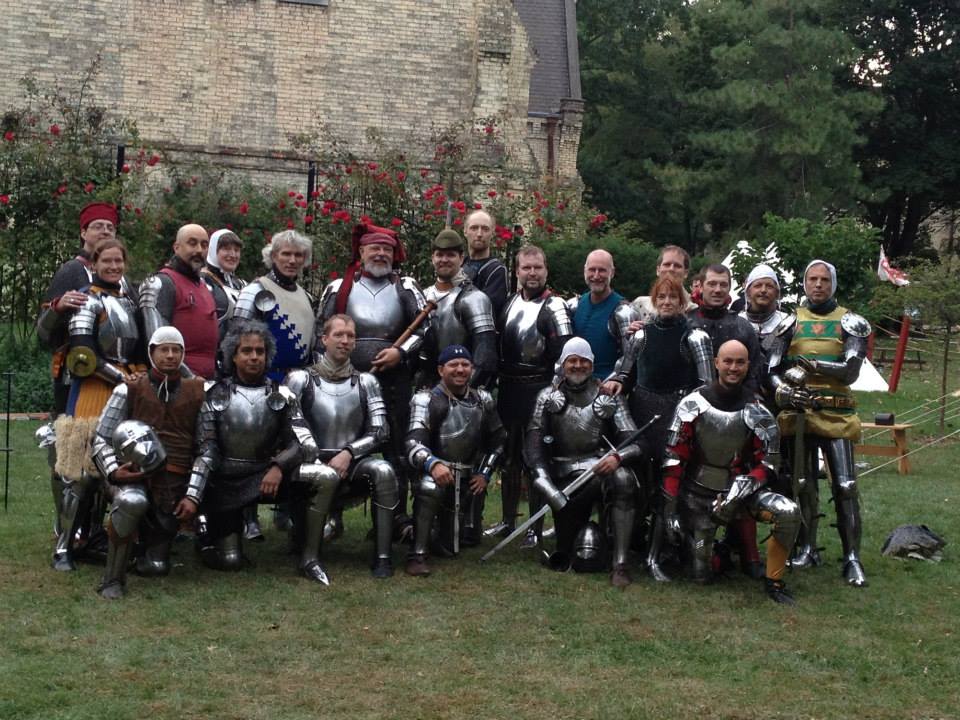 Our numbers grow...the 2013 combatants in the Armoured Deed of Arms